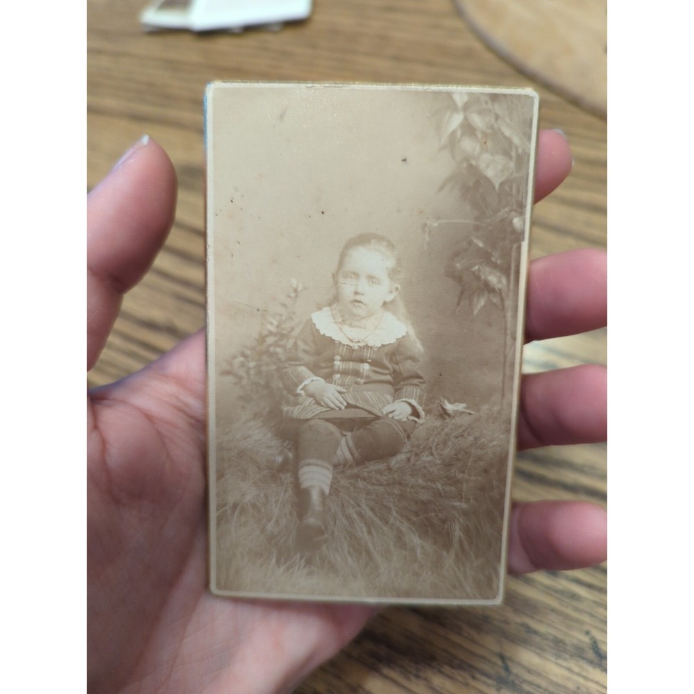Antique Cabinet Card Young Child Photo Victorian Portrait Gloversville New York